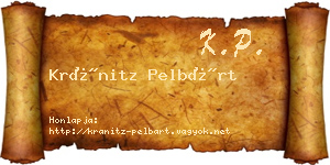 Kránitz Pelbárt névjegykártya